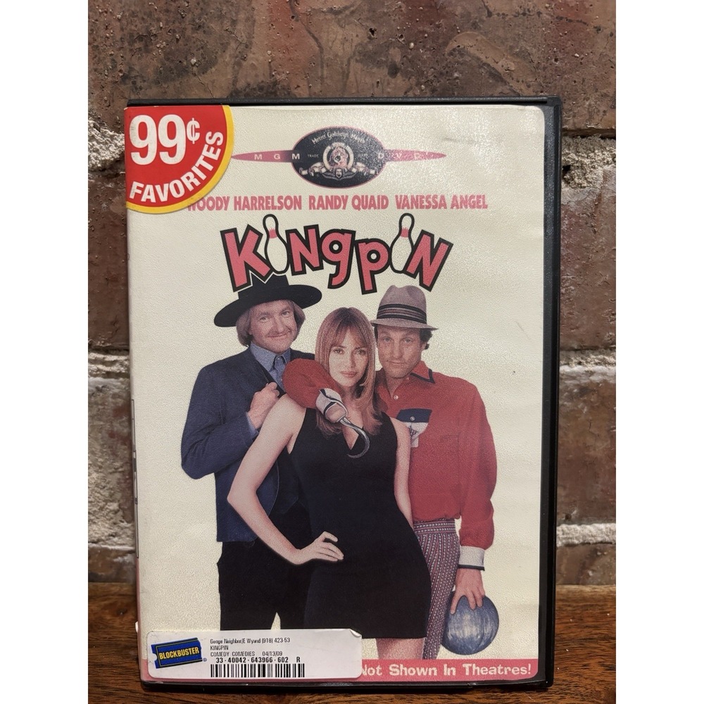 KINGPIN DVD - COMEDY - 1996 - W.HARRELSON, RANDY QUAID, BILL MURRAY, V. ANGEL